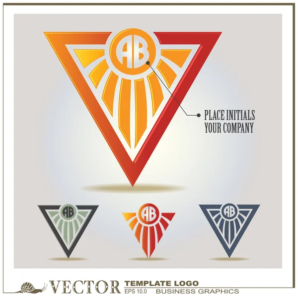 Vector logo diseño plantilla sol estilo — Vector de stock