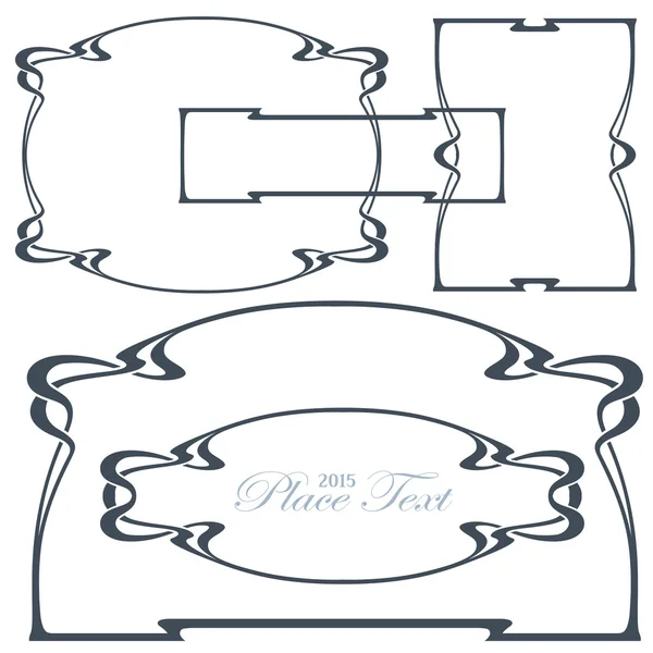 Vector abstracte frames uit afhankelijke lijnen — Stockvector