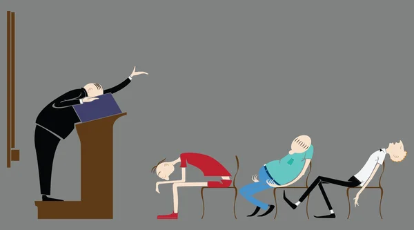 Vektor murid di kelas, tidur di guru mata kuliah
. — Stok Ilustrasi Vektor murid di kelas, tidur di guru mata kuliah
. Stok Ilustrasi