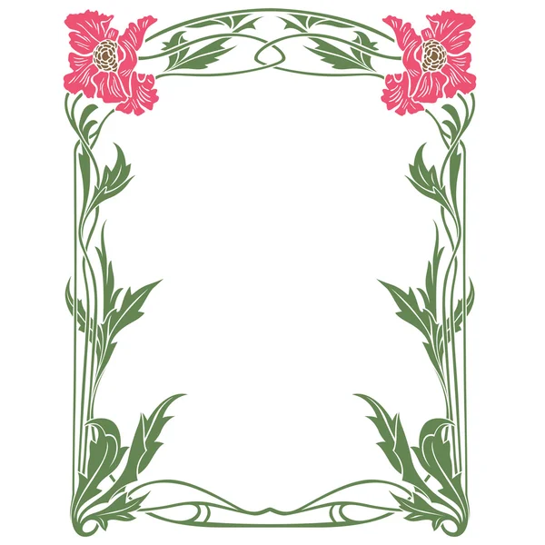 Cadre abstrait vectoriel des fleurs liées — Image vectorielle