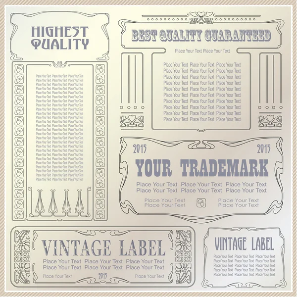 Etiquetas y etiquetas de estilo vintage vectorial en diferentes versiones — Archivo Imágenes Vectoriales