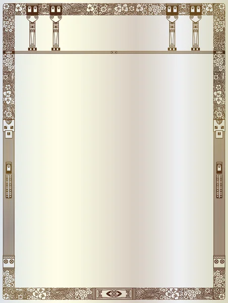 Luxe vector frame met grens in Griekse stijl — Stockvector