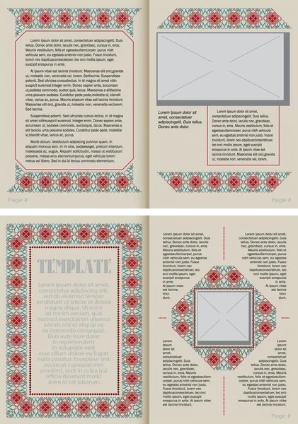 Vector illustration. Template booklet in vintage style. — Stock Vector