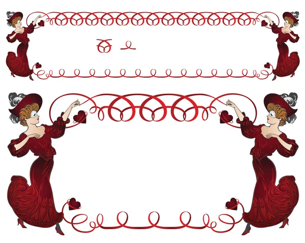 Векторная иллюстрация. Девушка в карнавальном костюме с ленточкой — стоковый вектор