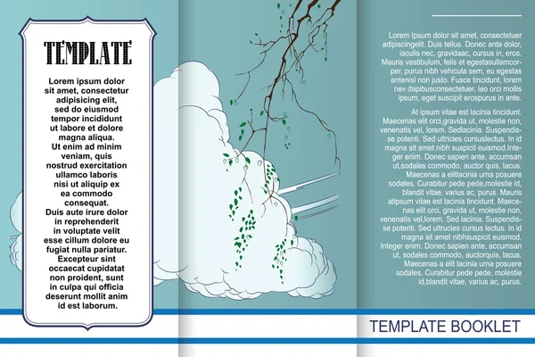 Folleto plantilla de vector en un estilo romántico — Vector de stock