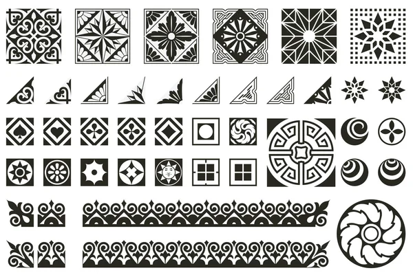 Vector abstract ornaments for design of printed and web products — Stock Vector