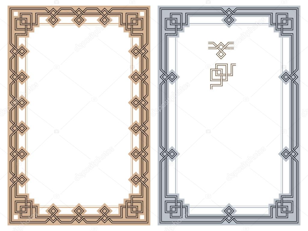 Vector abstract framework from the bound lines. Celtic motifs.