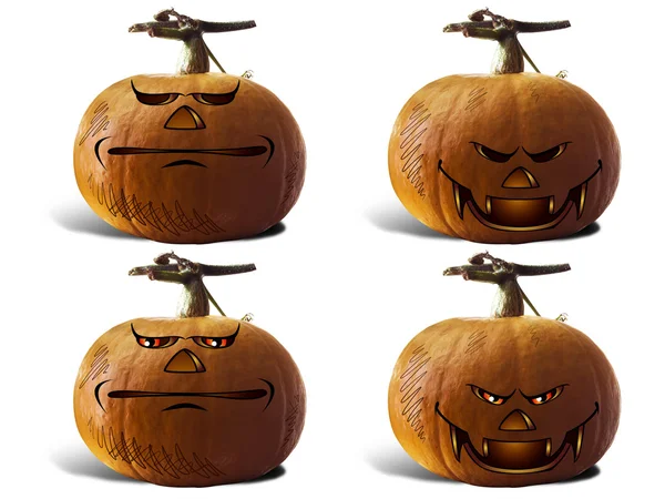 Pumpkin For Halloween Painted children. — Stock Photo, Image