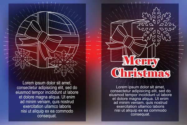 크리스마스와 새 해의 상징 기념 배경 — 스톡 벡터