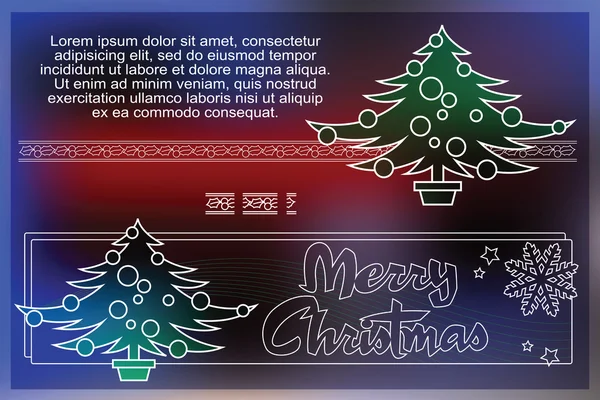 Feestelijke achtergrond met symbolen van Kerstmis en Nieuwjaar — Stockvector