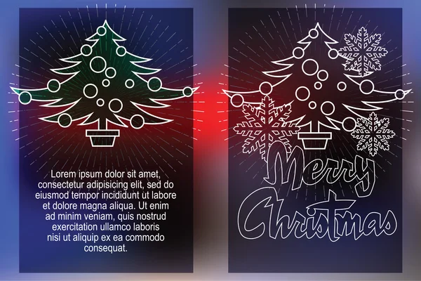 クリスマスと新年のシンボルでお祝い背景 — ストックベクタ