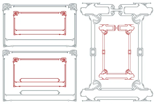 Quadro astratto vettoriale dalle linee rilegate — Vettoriale Stock