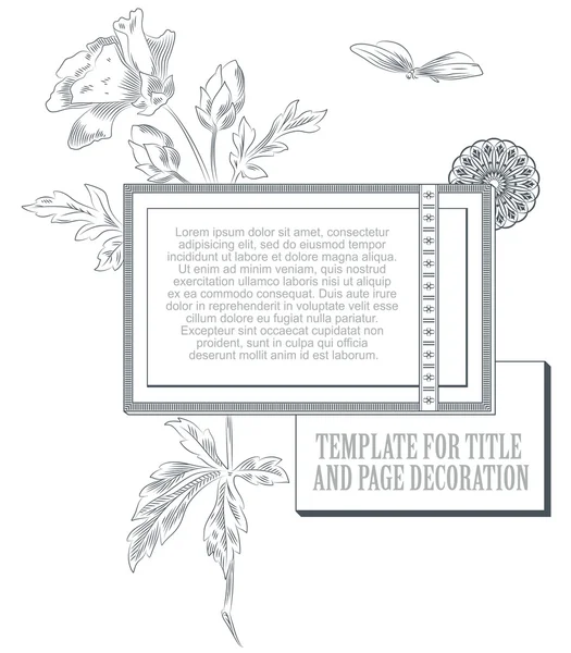 Vector template. Advertisements, flyer, web, wedding  and other — Stock Vector