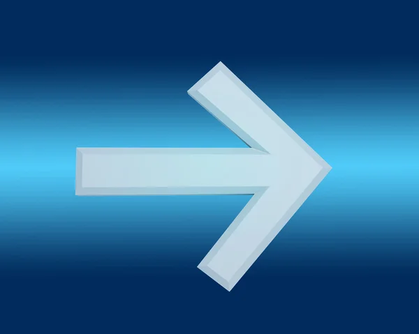 Arrow on a blue background — Stock Photo, Image