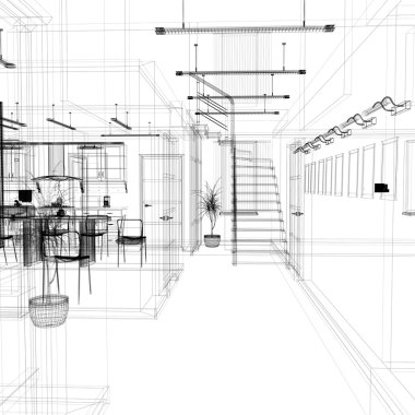 modern ofis koridorunda