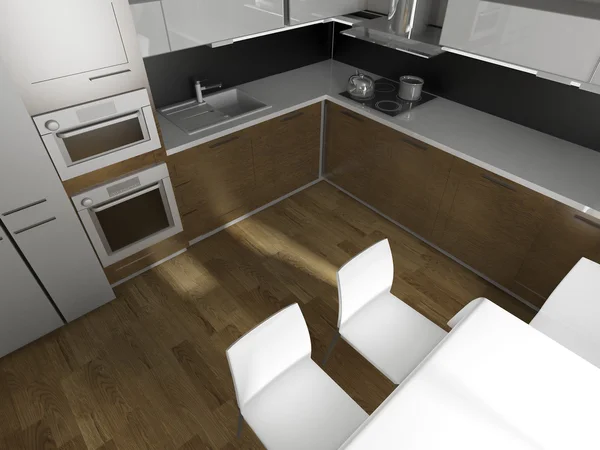 Cucina dal design moderno — Foto Stock