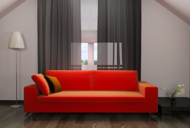 modern iç kanepe kırmızı
