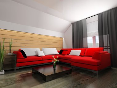 modern iç kanepe kırmızı