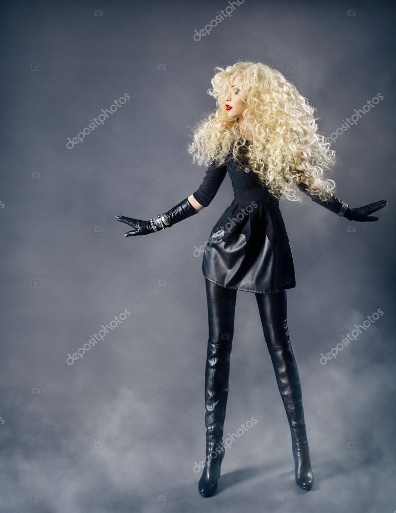 Woman Fashion Beauty Portrait, Model Girl Hairstyle with 