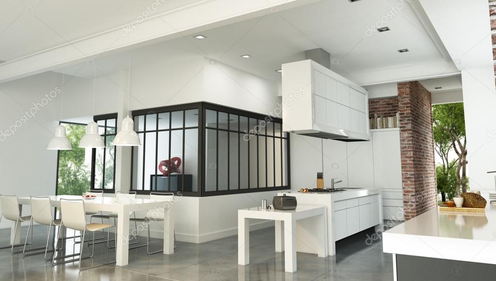 Luxe industriële stijl huis interieur — Stockfoto © franckito #100301334 Luxe industriële stijl huis interieur — Stockfoto © franckito #100301334
