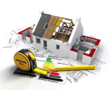 Energy efficient construction clipart