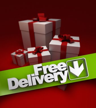 Present, free delivery clipart
