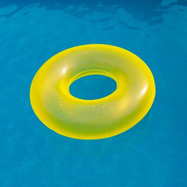 Yellow floater on the pool clipart