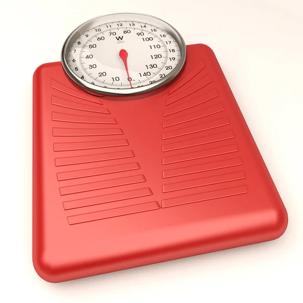 Escala de peso vermelho — Fotografia de Stock