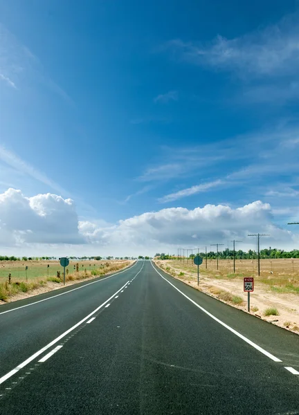 Zonnige weg — Stockfoto