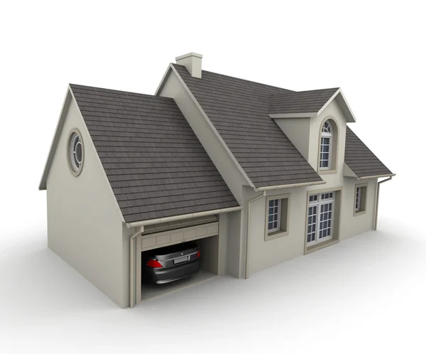 House with a garage — Stock Photo, Image