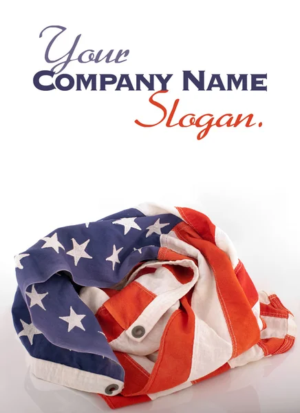 Bandeira americana vintage em um pacote — Fotografia de Stock