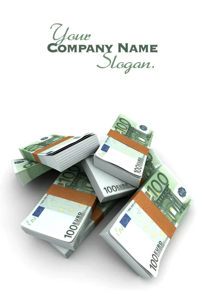 100-Euro-Stapel — Stockfoto