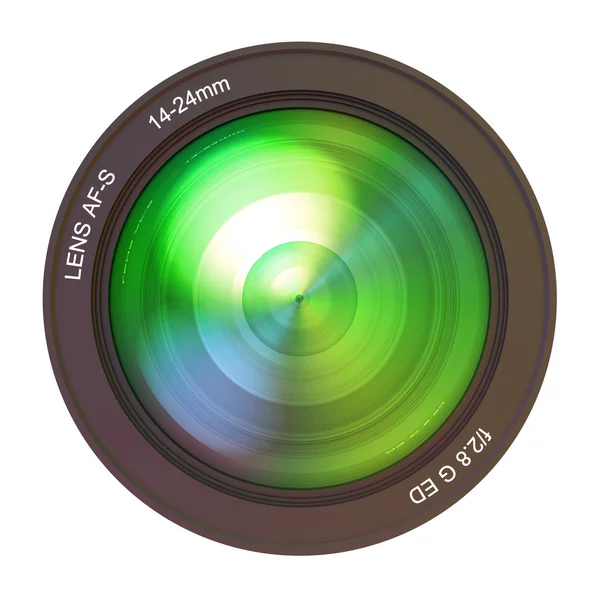 Kamera lens yeşil — Stok fotoğraf