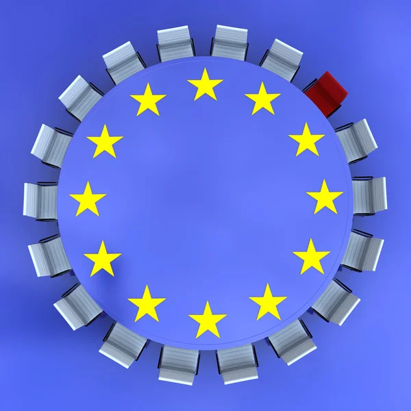 Fragen des europäischen Treffens — Stockfoto