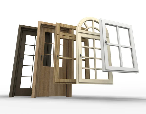 Doors and windows selection — Stock Photo, Image