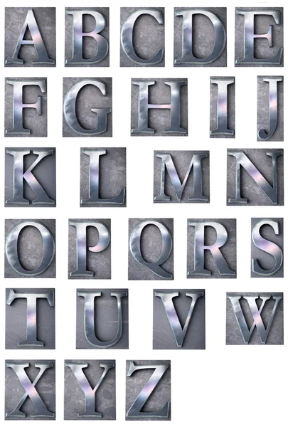 Typoskript-Alphabet Großbuchstaben — Stockfoto