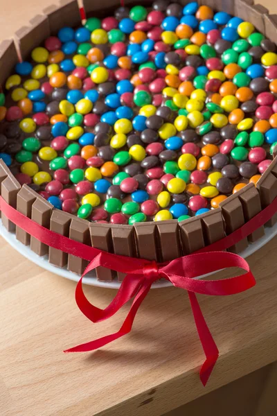 Chocolade snoep taart — Stockfoto