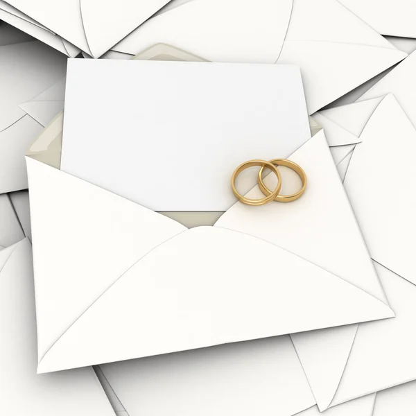 空白の結婚式招待状 — ストック写真
