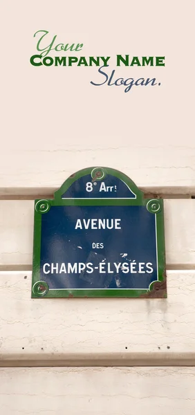Avenue des Champs-Elysees plack — Stockfoto