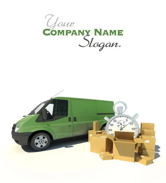 Delivery van urgent transportation — Stock Photo, Image