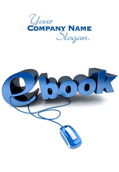 Ebook online azul — Fotografia de Stock