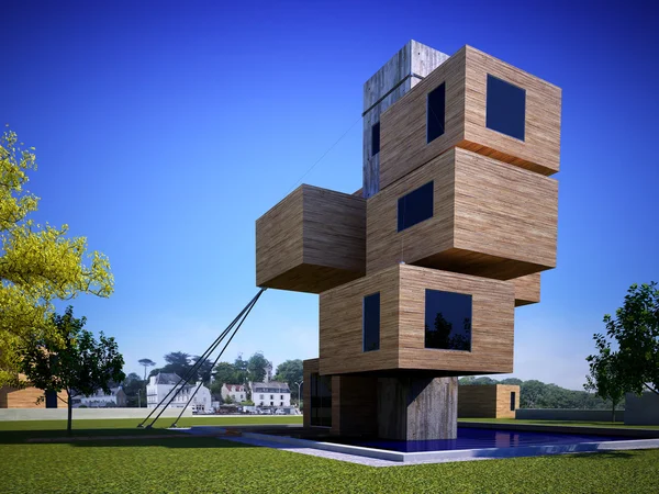 Futuristisches Haus — Stockfoto