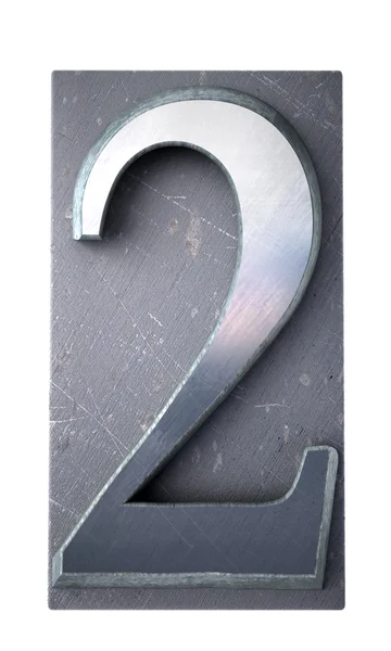 Número 2 tipografia — Fotografia de Stock