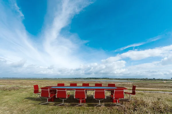 Meeting on the coast — Stock Photo, Image