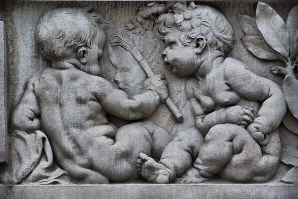 Sten barn skulptör — Stockfoto