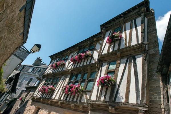Medieval houses in a French town — Stock Photo, Image
