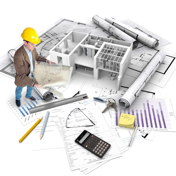 Construction project, general view — Stock Photo, Image