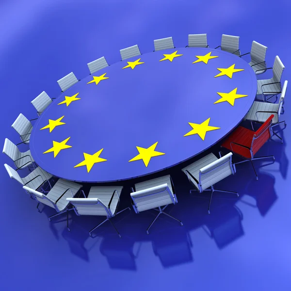 Fragen des europäischen Treffens — Stockfoto