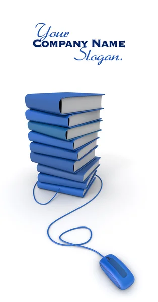 Голубые электронные книги — стоковое фото