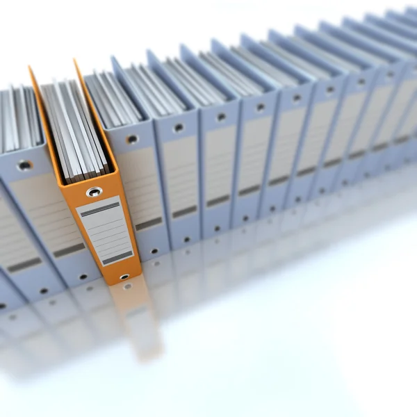 Filing and organizing information blue — Stock Photo, Image